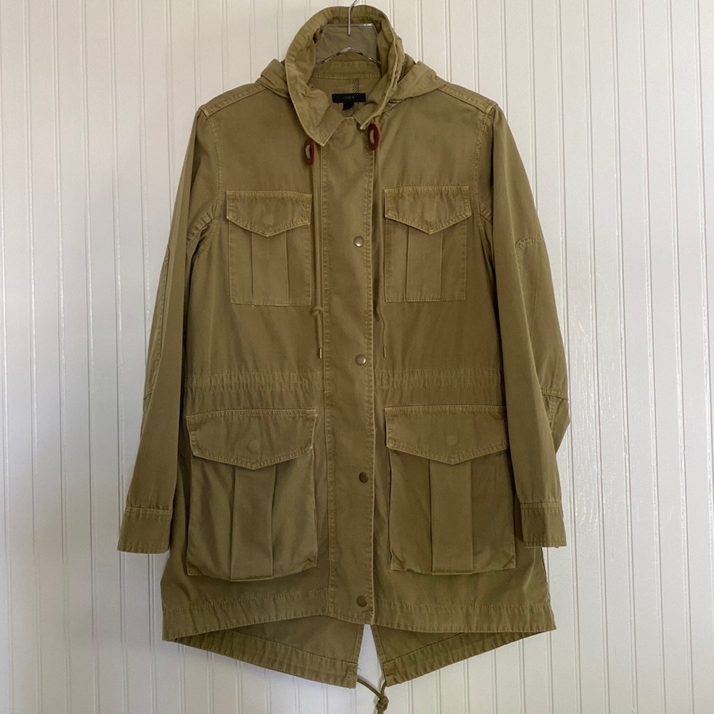 J. Crew Fatigue Military Boyfriend Hooded Jacket